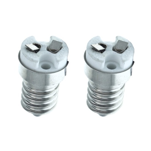 [AP1416] 2 PZ Convertitore Adattatore Portalampada Per Lampada Attacco Da E14 a MR16 12V
