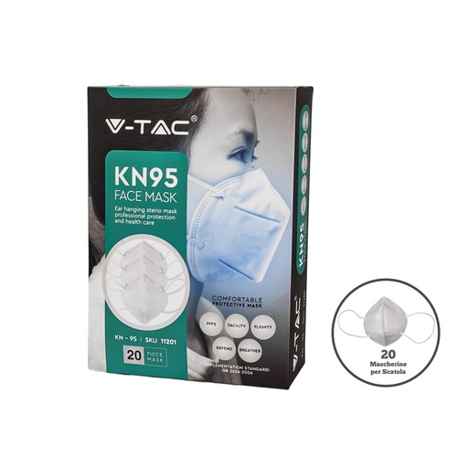 [VTAC11201] 20 Pezzi Mascherine KN95 SKU-11201