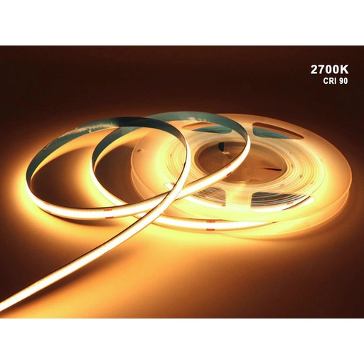 [BL24384C] 24V Bobina Led COB 10W/M 120LM/W 1200LM/M Bianco Caldo 2700K CRI 90 IP20
