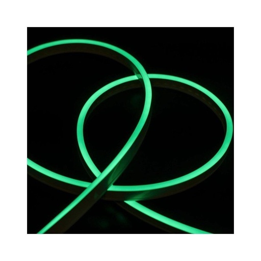 [SL240810G] 24V Bobina Striscia Led Neon Flex Colore Verde 10 Metri IP65 10W/M Tagliabile Dove Vuole