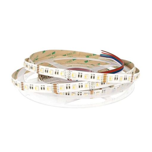 [BL2447C] 24V Bobina Striscia Led RGBW Caldo RGB+WW 20W/M 300 Smd 5 Metri Larghezza 12mm