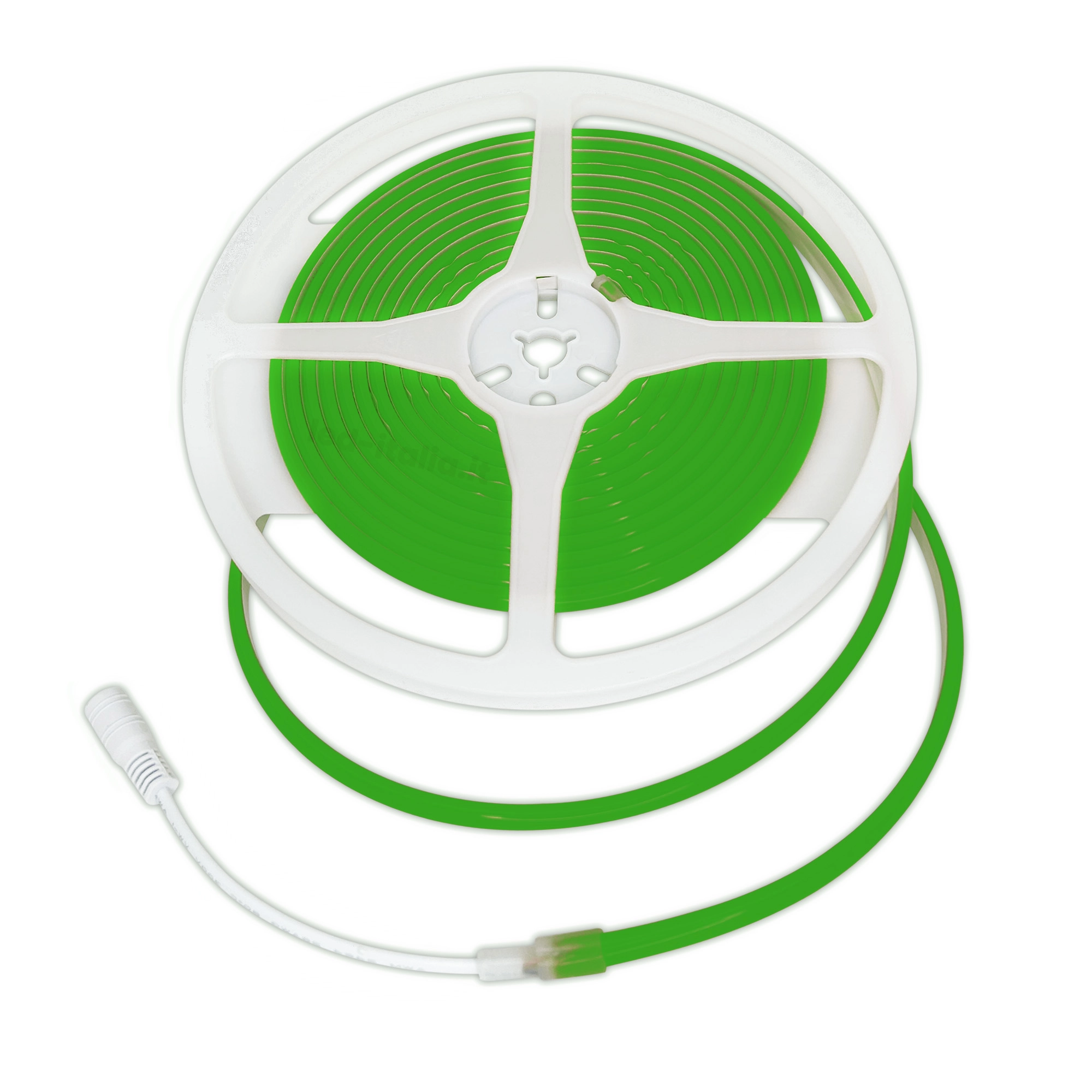 [SL24310G] 24V Striscia Led COB Verde 10W/M 1000LM/M IP67 5 Metri Larga 8mm SKU-23143