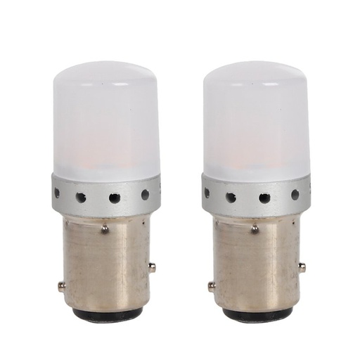 [PT200518X2] 2 Pezzi Lampada LED BAY15D S25 P21/5W 9 SMD 3030 12V 24V 300lm 1W/3.5W Doppio Filamento Ambra Piedi Sfalsati 45mm