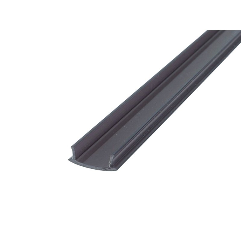 [BA3205M3] 3 Metri Diffusore Copertura PC Fumé Nera Smerigliata per Profilo Alluminio Strip LED Universale