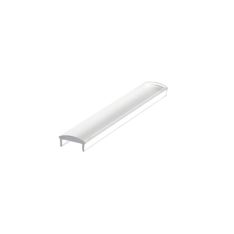 [BA3204M3] 3 Metri Diffusore Copertura PC Trasparente con Lente 60° Ingrandimento per Profilo Alluminio Strip LED Universale