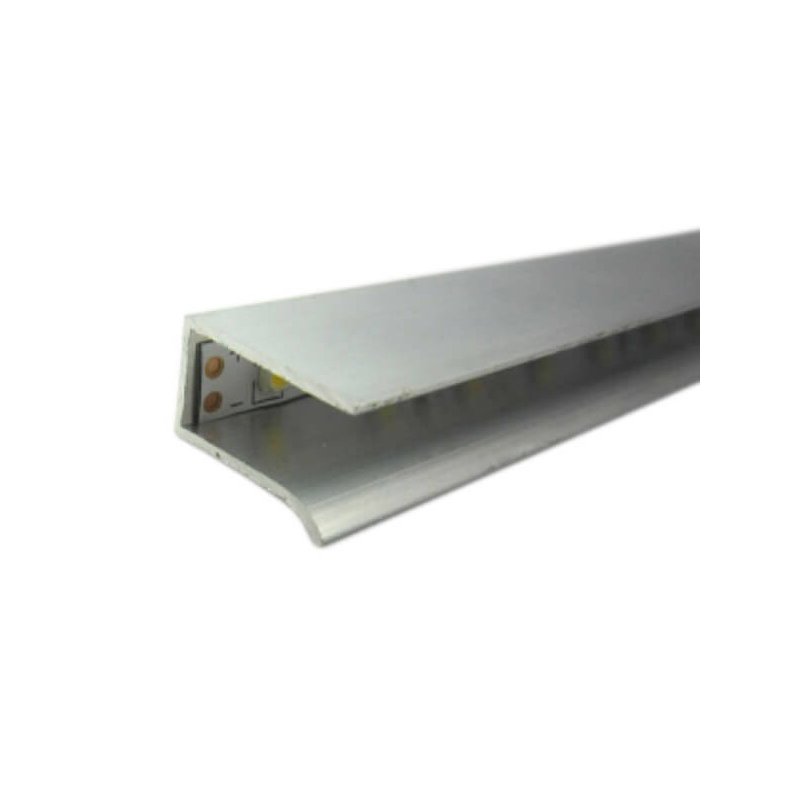 [BA0807M3] 3 Metri Profilo Canalina Barra Alluminio LED Illuminazione a Bordo per Ripiano Mensola in Vetro