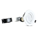 3 PZ Faretti LED Incasso Rotondo Orientabile 5W Carcassa Bianco 4500K Neutro con Lampada GU10 Sostituibile SKU 8882