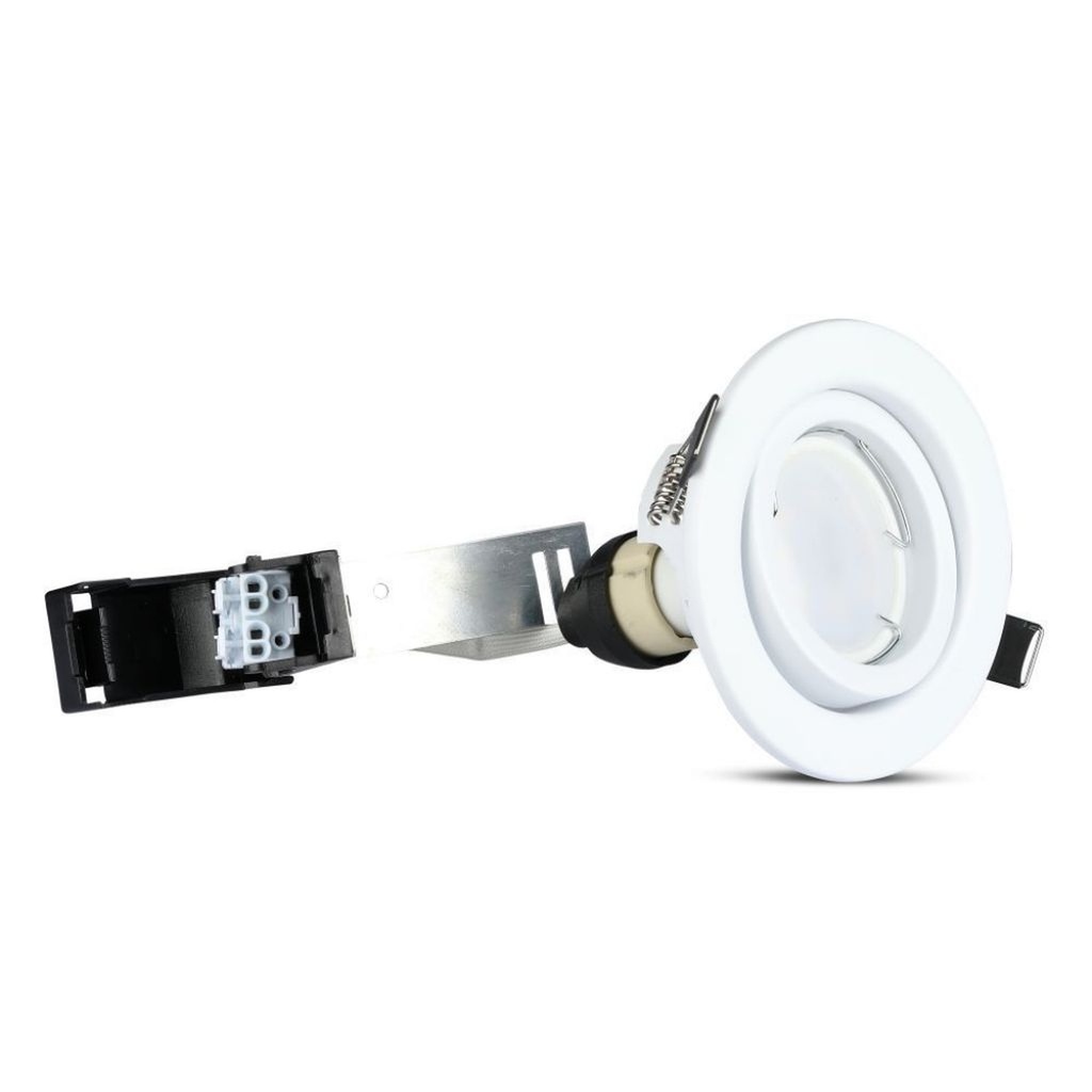 3 PZ Portafaretto LED da Incasso Rotondo con Faretto GU10 5W, Bianco