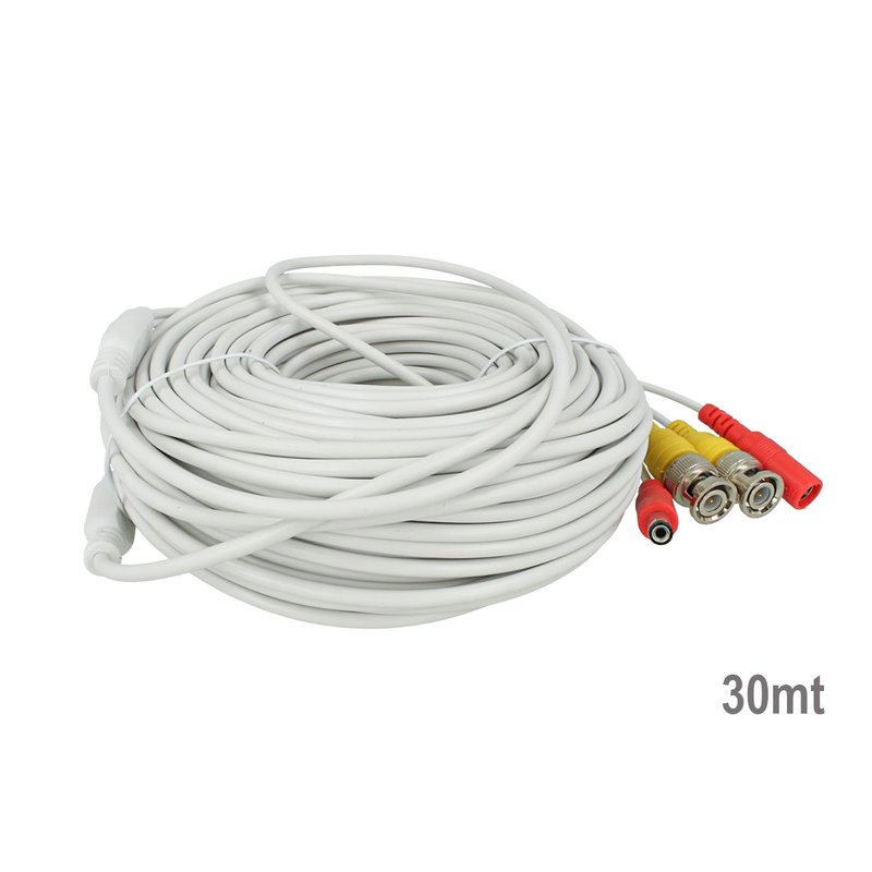 [CM-02499] 30 Metri Cavo Video BNC con Alimentazione PNI CCTV per Telecamera Videosorveglianza