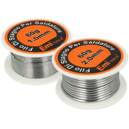 [AS310370] Kit Filo Stagno Per Saldature 1mm X 60g 2mm X 60g