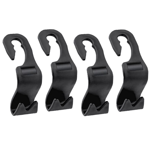 [PT01X4] 4 PZ Gancio Per Poggiatesta Sedile Anteriore e Postiore Auto Appendiabiti Porta Borsa Sacco Spazzatura Fino a 10KG