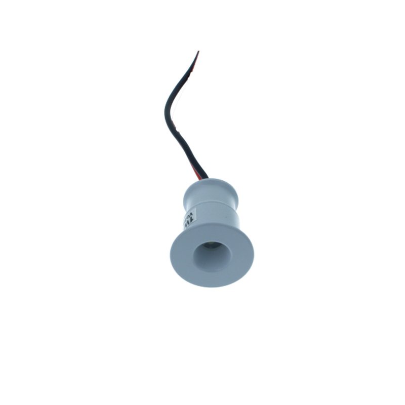 [FP115120WF] 4 PZ Mini Faretto LED da Incasso 1W DC 12V Freddo 6000K Carcassa Bianca Angolo 120° Foro 15mm 20x25mm