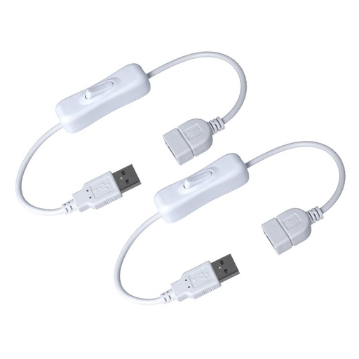 [CL7667] 2 PZ Cavo USB con Interruttore On Off a Bilanciere per Lampada LED Ventilatore Strisce LED
