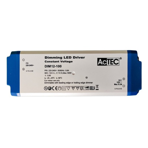 [CD41100] Alimentatore Dimmerabile Con Triac Dimmer Taglio di Fase DC 12V 100W Per Striscia Led 12V DIM12-100