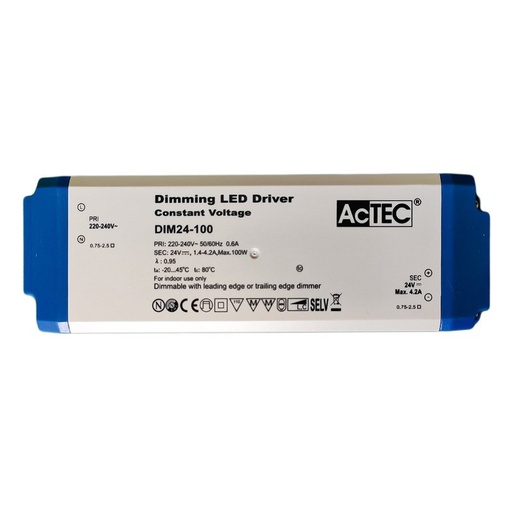 [CD42100] Alimentatore Dimmerabile Con Triac Dimmer Taglio di Fase DC 24V 100W Per Striscia Led 24V DIM24-100