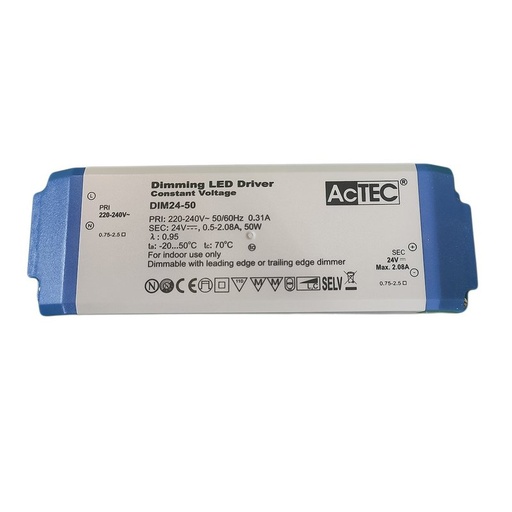 [CD42050] Alimentatore Dimmerabile Con Triac Dimmer Taglio di Fase DC 24V 50W Per Striscia Led 24V DIM24-50