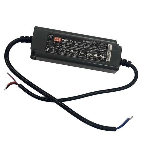 [MW-PWM-40-24] Alimentatore Led MW MEAN WELL PWM-40-24 Dimmerabile 40W 24V IP67 Dimming 3 in 1 0-10V 10V PWM Resistance