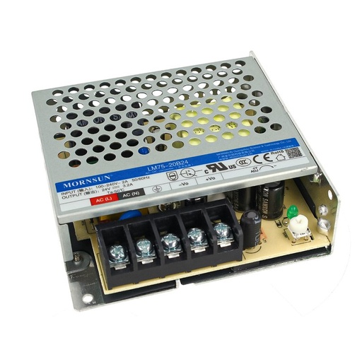 [CV02075] Alimentatore Trasformatore 24V 75W 3,2A Per Striscia Led 24V Mornsun LM75-20B24