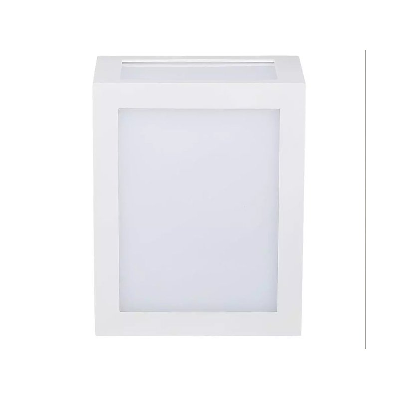 [LD8334C] Applique Lampada Led Da Muro Parete a Lanterna 12W 3000K Carcassa Bianca IP65 360 Gradi SKU-8334