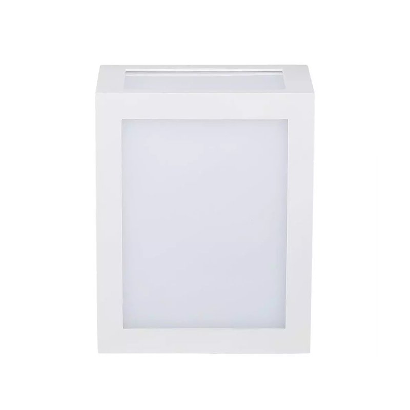 [LD8334N] Applique Lampada Led Da Muro Parete a Lanterna 12W 4000K Carcassa Bianca IP65 360 Gradi SKU-8335