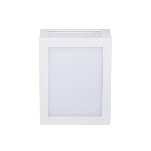 [LD8334F] Applique Lampada Led Da Muro Parete a Lanterna 12W 6400K Carcassa Bianca IP65 360 Gradi SKU-8336