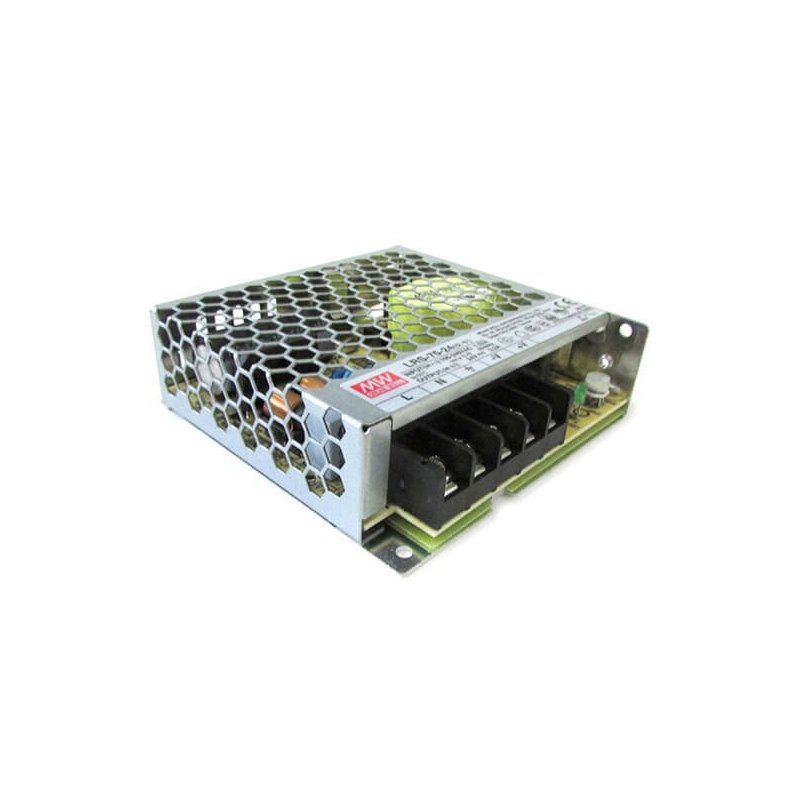 [MW-LRS-75-24] Alimentatore MW MEAN WELL CV Trasformatore 24V 75W 3,2A LRS-75-24 Da AC 220V A DC 24V Per Lampade Led