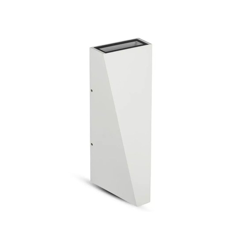 [LD8295N] Applique Lampada LED da Muro Piramide 6W 4000K Carcassa Bianca Doppio Fascio Luminoso Up-Down IP65 SKU-8296