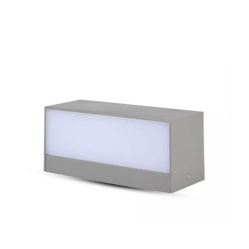 [LD8242N] Applique Lampada LED da Muro Rettangolare 12W Doppio Fascio Luminoso Colore Grigio 4000K IP65 SKU-218243
