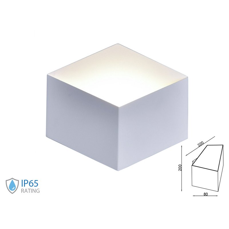 [LD8344N] Applique Lampada LED da Muro Squadrata Esagonale 3W 4000K Carcassa Bianca IP20 SKU-8345