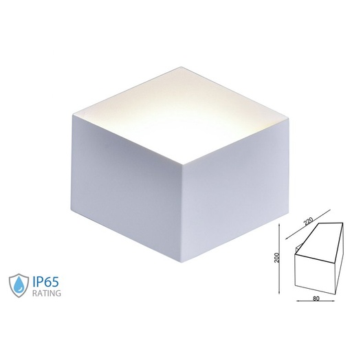 [LD8344N] Applique Lampada LED da Muro Squadrata Esagonale 3W 4000K Carcassa Bianca IP20 SKU-8345