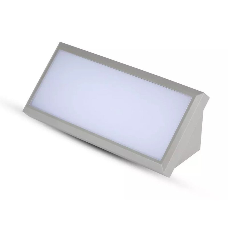 [LD8054F] Applique Lampada Led Da Parete Angolare 12W Colore Grigio 6400K IP65 Luce Indiretto SKU-218235