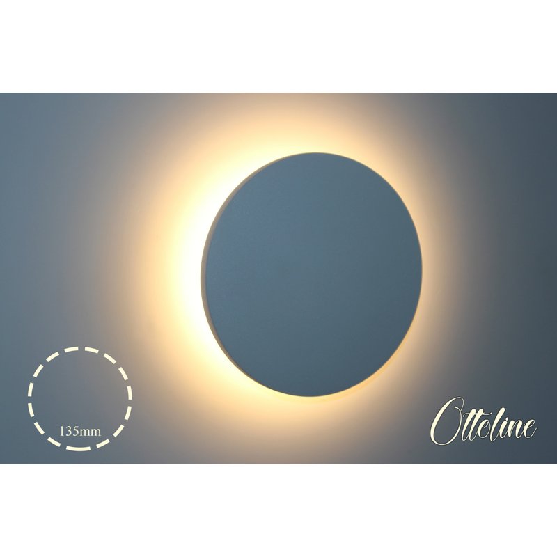 [LD9741C] Applique Led Da Parete Ottoline 6W Bianco Caldo 3000K IP65 Rotondo 360 Gradi Carcassa Bianca SKU-7524