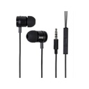 Auricolari con filo jack 3,5mm analogico, cuffie con microfono, cavo 1,2m nere
