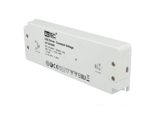 [CV9050] Alimentatore Trasformatore CV Slim 12V 50W 4,16A Voltaggio Costante 187x62x22mm