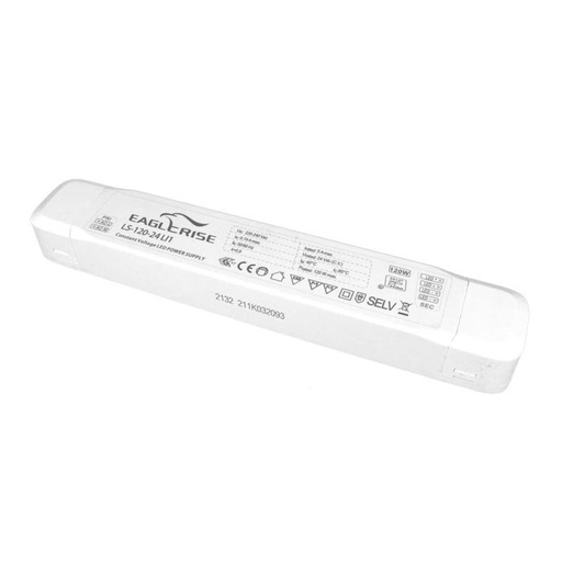 [ER-LS-120-24] Alimentatore Trasformatore LED Cerificato ENEC Output 120W 24V 5A Input 220V Compatibile Meanwell PLC-100-24