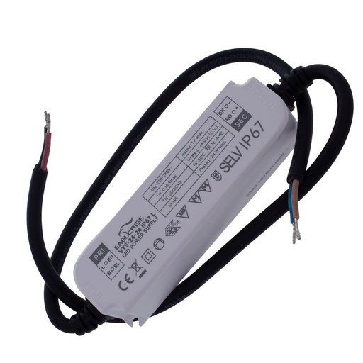 [ER-VTS-24-24] Alimentatore Trasformatore LED Cerificato ENEC Output 24W 24V 1A Input 220V IP67 Compatibile LPV-24-24