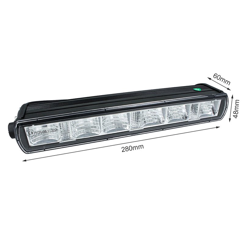 [FS5030] Barra Supplementare Led Fuoristrada Slim 30W 12V 24V 10'' 26cm Con Daylight Luce Diurne IP67 E9 Fila Unica Faro Led Trattore