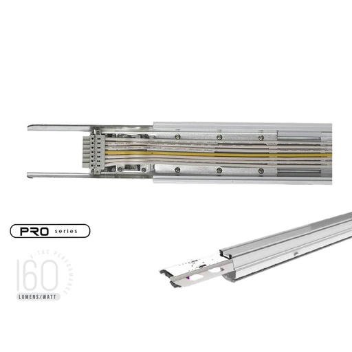[CB81451] Base Prolunga a Slitta Modulare per Plafoniere Lineari Colore Bianco con 8 Ingressi SKU-1451