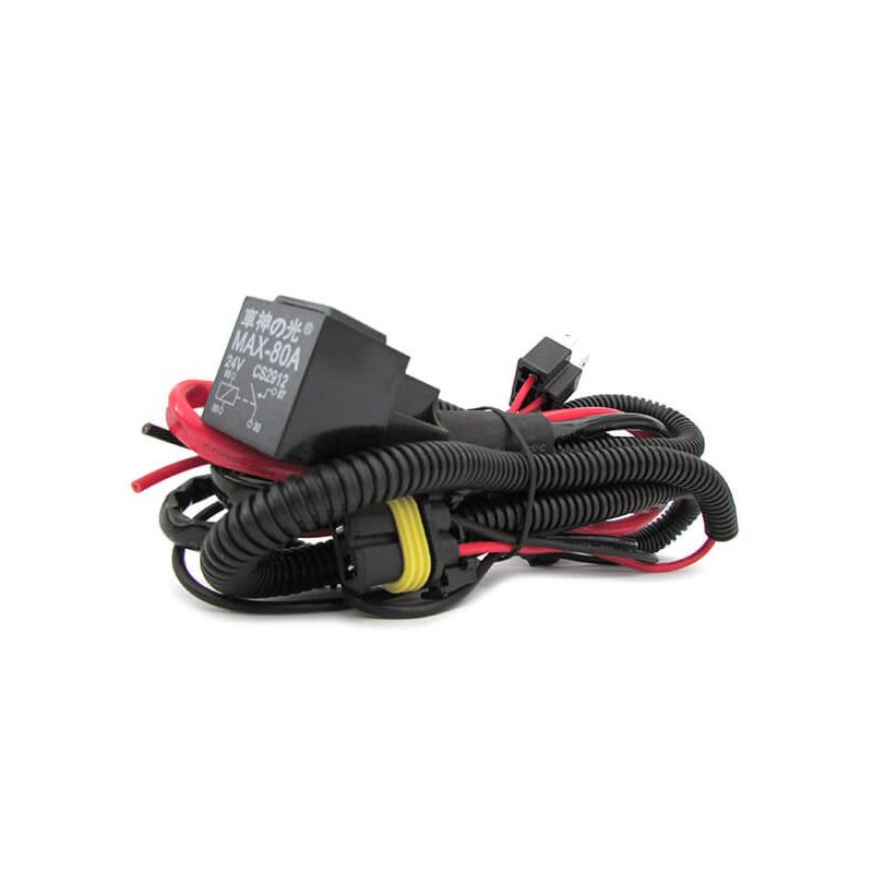 [XA2471] Cablaggio Rele Relay 24V 80A Stabilizzatore Corrente Per Lampada Xenon H7 H1 H3 H4 Mono Xenon Del Camion