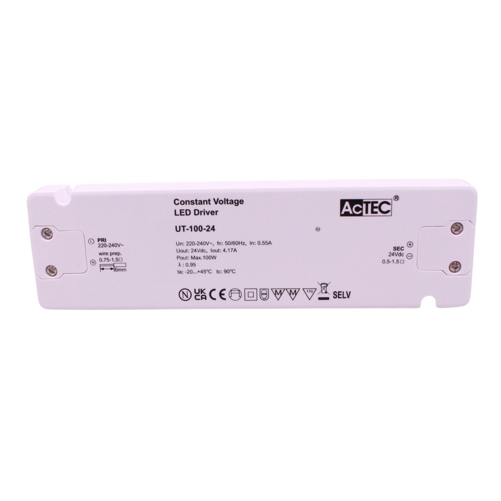 Alimentatore Trasformatore Ultra Slim 24V Tensione Costante CV