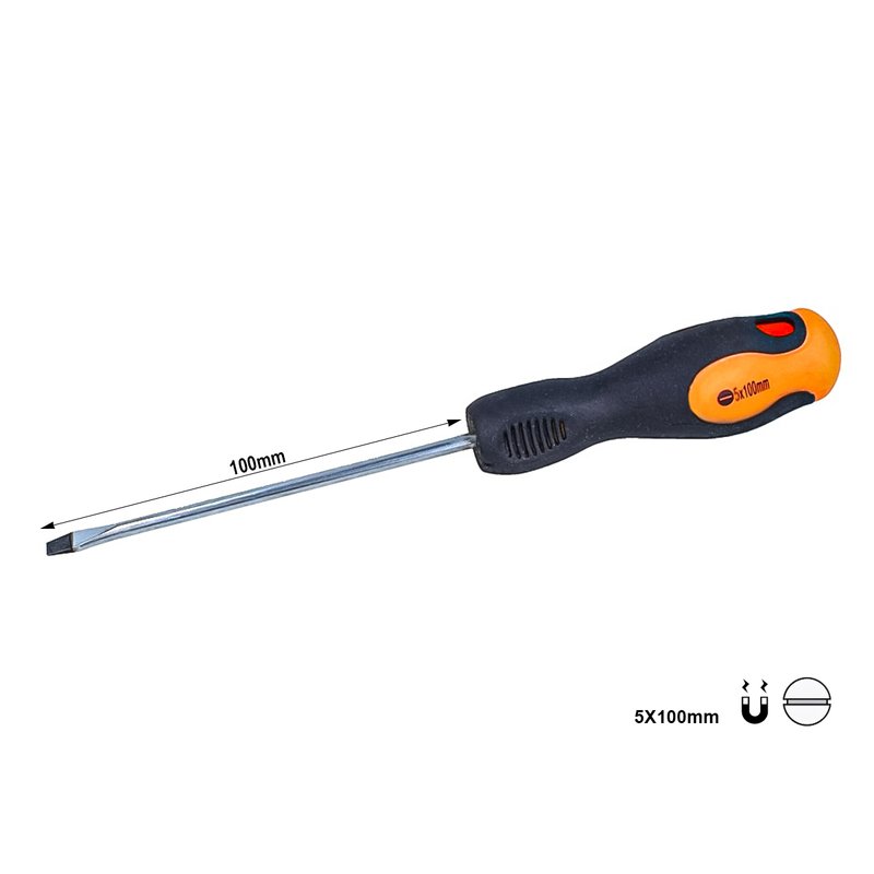 Cacciavite a Taglio 5X100mm Con Punta Magnetica