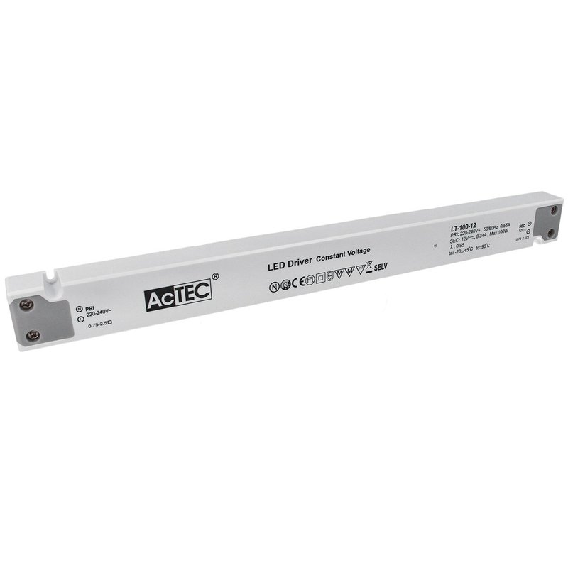 [CV91100N] Alimentatore Ultra Slim Sottile 100W 12V Trasformatore CV Per Striscia Led Profili Alluminio