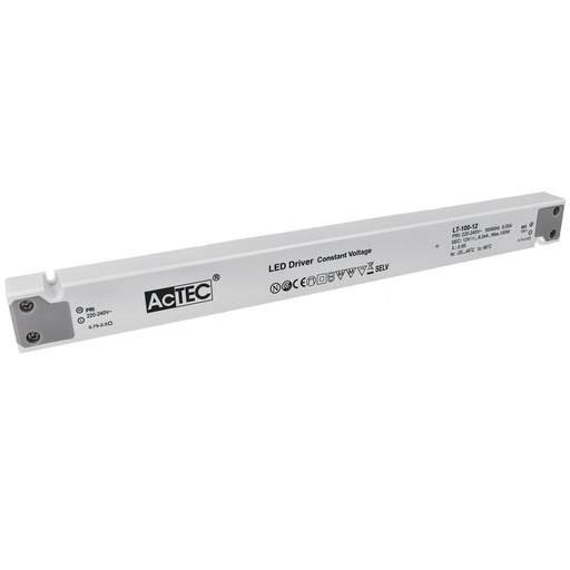 [CV91100N] Alimentatore Ultra Slim Sottile 100W 12V Trasformatore CV Per Striscia Led Profili Alluminio