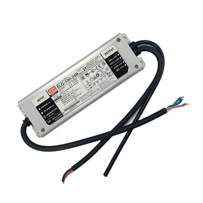 [MW-ELG-100-24B-3Y] MW MEAN WELL ELG-100-24B-3Y Alimentatore Dimmerabile 0-10V PWM Resistenza IP67 96W 24V 4A Input 220V e 110V