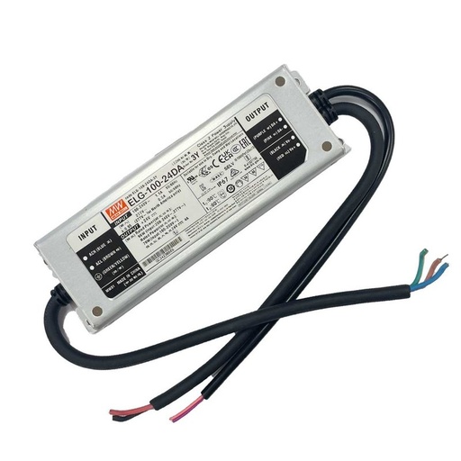 [MW-ELG-100-24DA-3Y] MW MEAN WELL ELG-100-24DA Alimentatore Dimmerabile DALI IP67 96W 24V 4A Input 220V e 110V