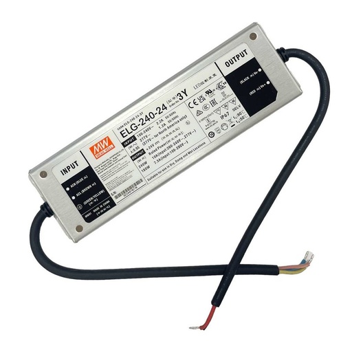 [MW-ELG-240-24-3Y] MW MEAN WELL ELG-240-24-3Y Alimentatore IP67 200W 24V 10A Input 220V e 110V