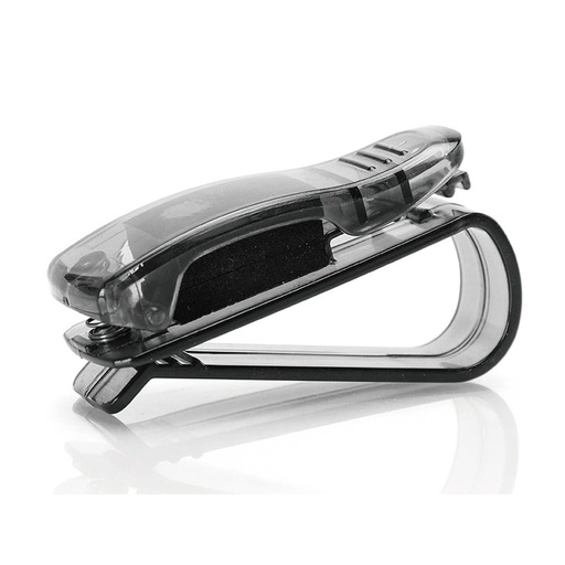 [PT300480] Clip Portaocchiali per Auto Da Parasole Colore Nero Supporto per Occhiali e Biglietti