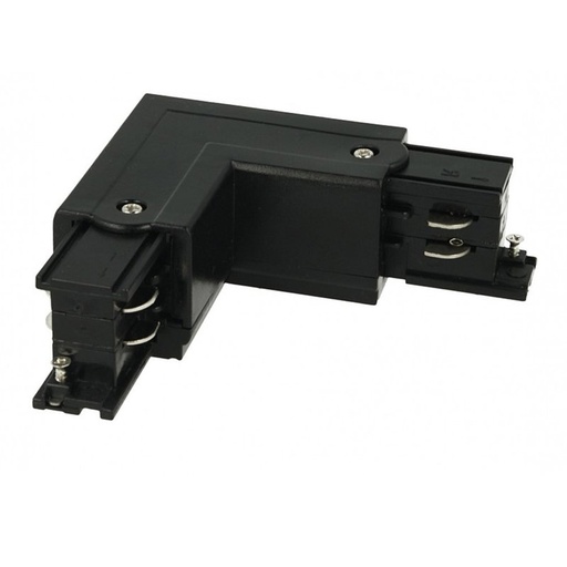 [CB40222L] Connettore Giunto Forma L Sinistro Colore Nero Per Barra Sistema Binario Trifase CB40203