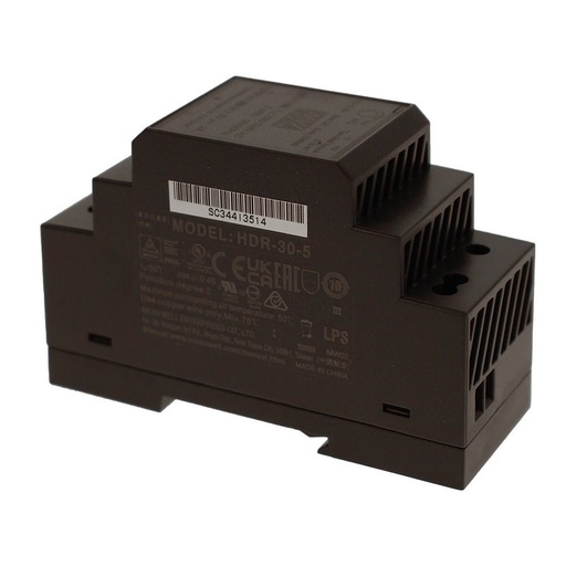 [MW-HDR-30-5] MW MEAN WELL HDR-30-5 Trasformatore Rotaia Industriale 5V 15W 3A Barra Guida DIN Rail Power Supply Universale
