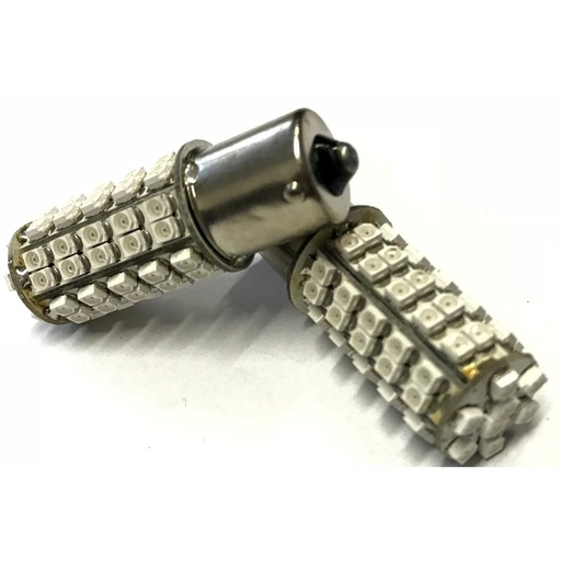 [ABC099] Coppia 2 Lampade Led BA15S 1156 P21W Con 68 Smd 3528 Colore Rosso 12V 2W